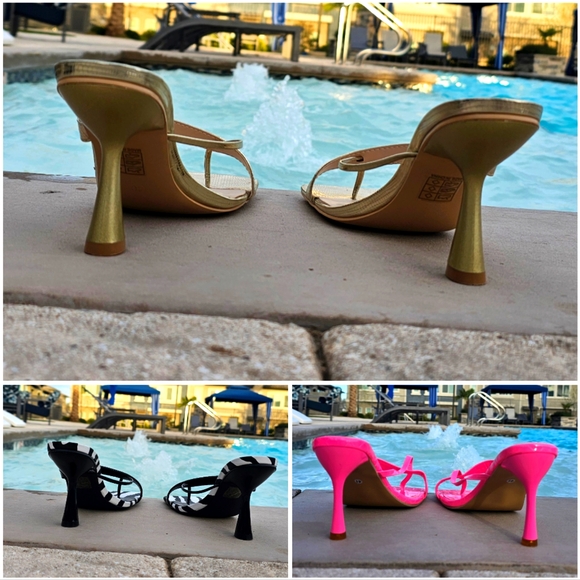 3 Pairs Of High heel cross toe sandals - Picture 3 of 6